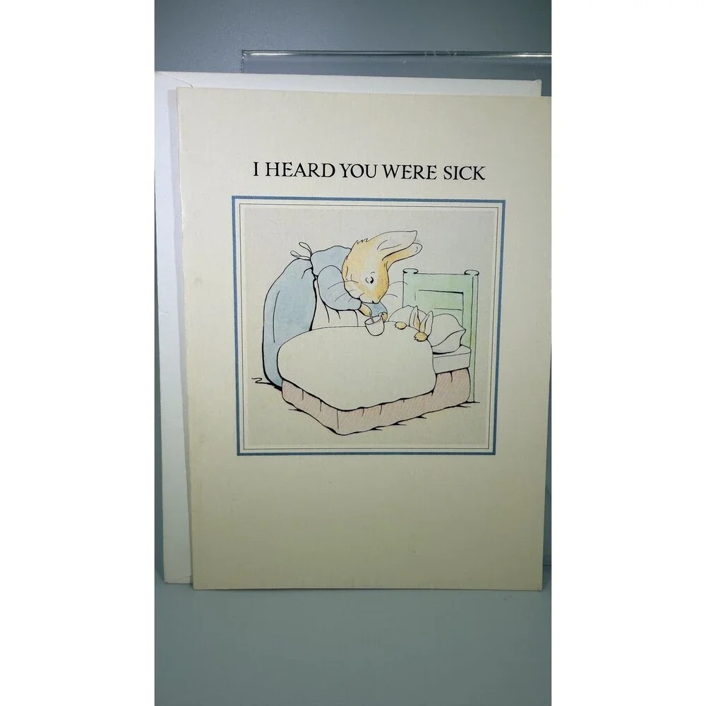Vintage Peter Rabbit Get Well Card Unused 1985 Beatrix Potter Collection C.R